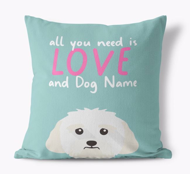 All You Need Is Love: Personalised {breedFullName} Canvas Cushion